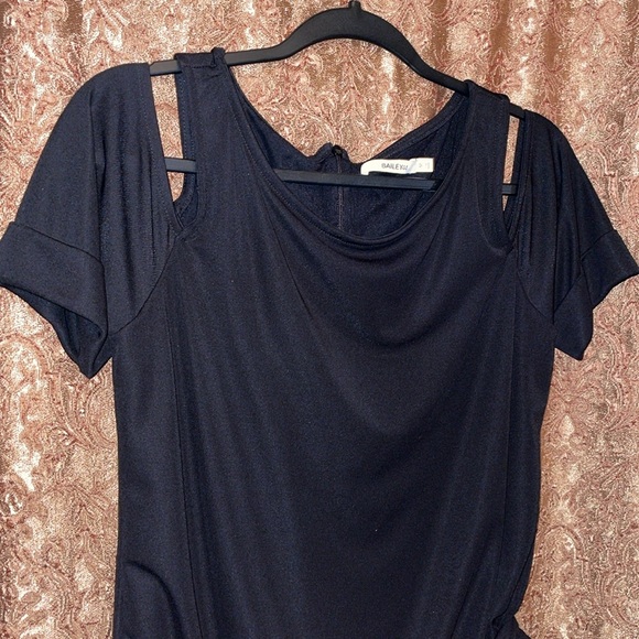 Bailey 44 Blue Sheath Dress with Cowl Neck - Picture 3 of 5